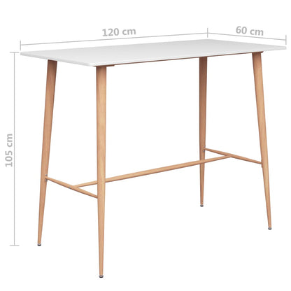 Tavolo da Bar Bianco 120x60x105 cm | homemem39