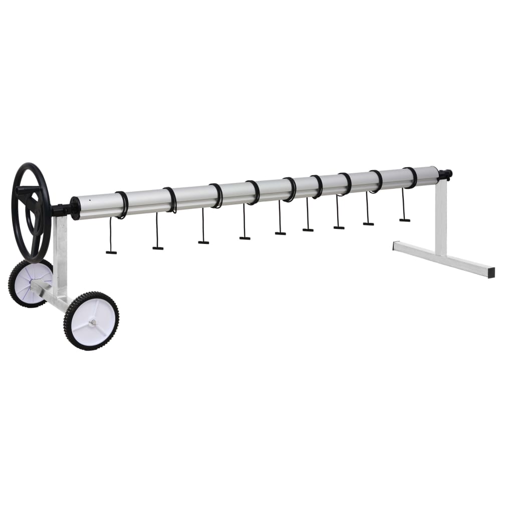 Rullo di Copertura per Piscina con Base in Acciaio Inox - homemem39