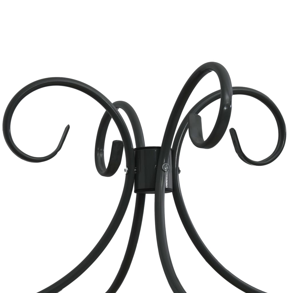 Letto a Baldacchino Nero in Metallo 90x200 cm | homemem39