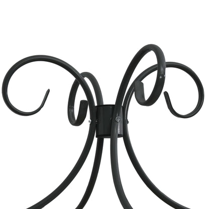 Letto a Baldacchino Nero in Metallo 90x200 cm | homemem39