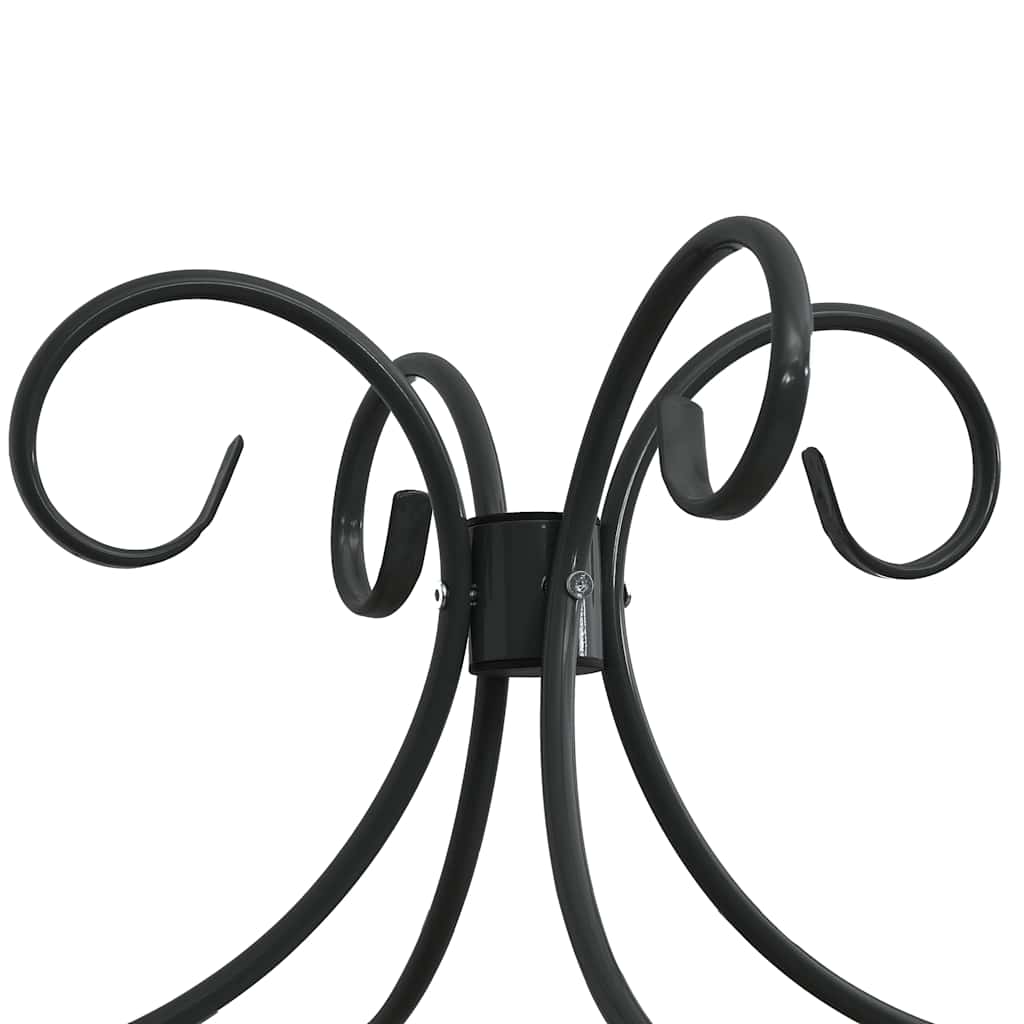 Letto a Baldacchino Nero in Metallo 100x200 cm | homemem39