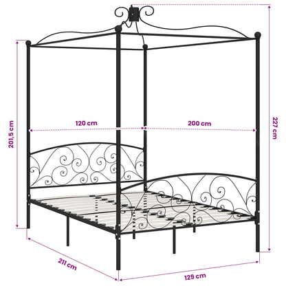 Letto a Baldacchino in Metallo