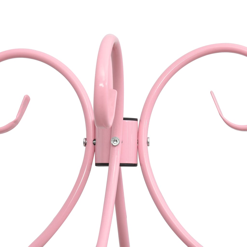Letto a Baldacchino Rosa in Metallo 100x200 cm | homemem39