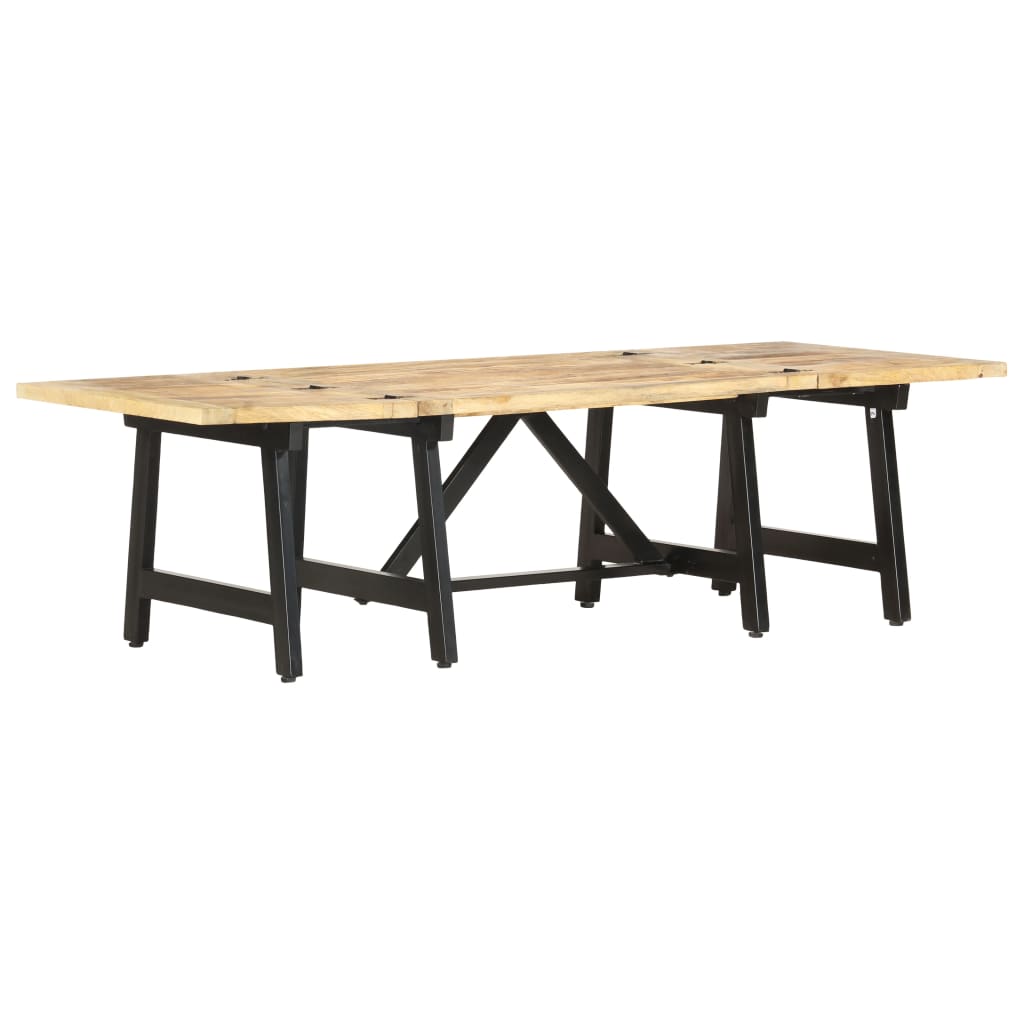 Tavolino da Caffè Estensibile 160x70x45 cm in Massello di Mango - homemem39