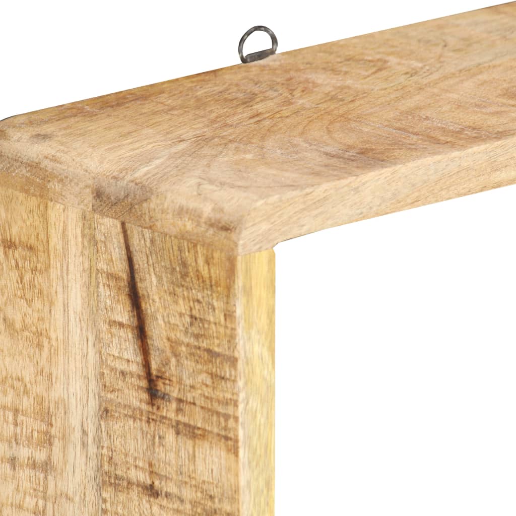 Set Mensole Cubiche da Parete 3 pz in Legno Massello di Mango | homemem39