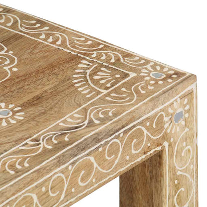 Set Tavolini da Salotto 2 pz in Legno Massello di Mango | homemem39