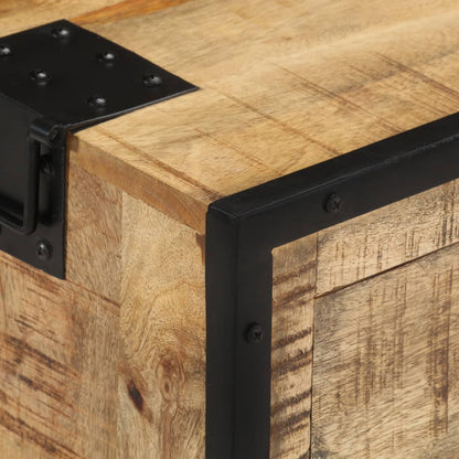 Credenza 100x31x60 cm in Legno Massello di Mango Grezzo - homemem39