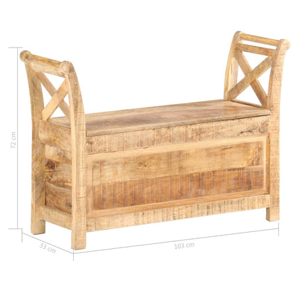 Panca per Ingresso 103x33x72 cm in Legno Massello di Mango | homemem39