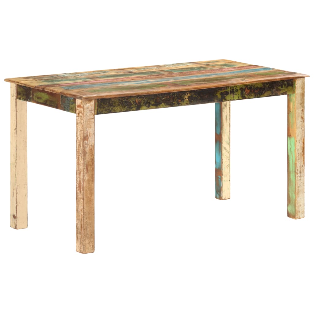 Tavolo da Pranzo in Legno Massello di Recupero 140x70x76 cm | homemem39