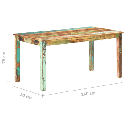 Tavolo da Pranzo in Legno Massello di Recupero 160x80x76 cm | homemem39