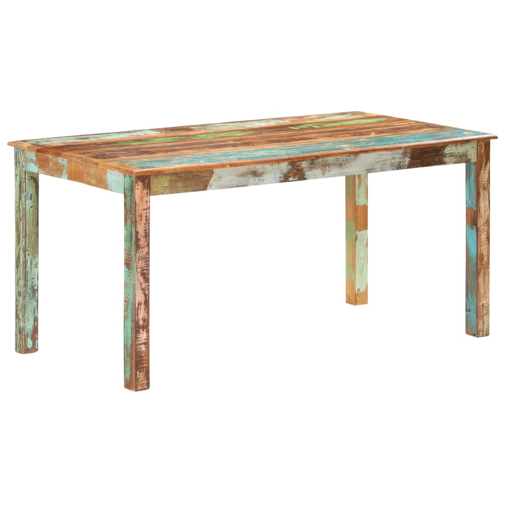 Tavolo da Pranzo in Legno Massello di Recupero 160x80x76 cm | homemem39