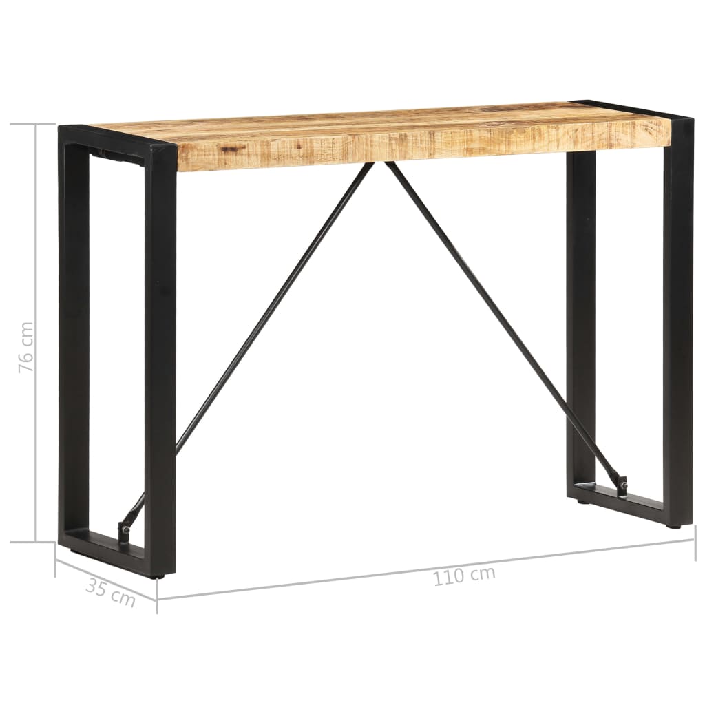 Tavolo Consolle 110x35x76 cm in Legno Massello di Mango - homemem39