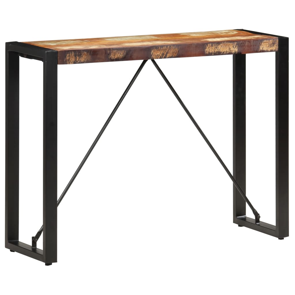 Tavolo Consolle 110x35x76 cm in Legno Massello di Recupero - homemem39