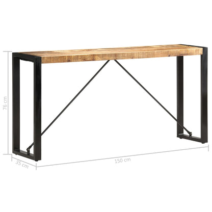 Tavolo Consolle 150x35x76 cm in Legno Massello di Mango