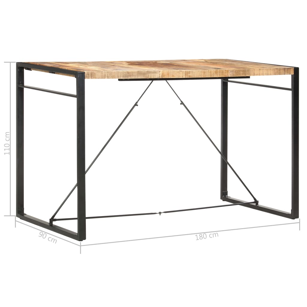 Tavolo da Bar 180x90x110cm in Legno Massello di Mango | homemem39