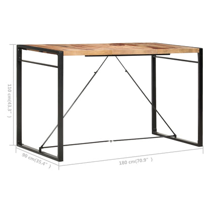 Tavolo da Bar 180x90x110cm in Legno Massello di Acacia | homemem39