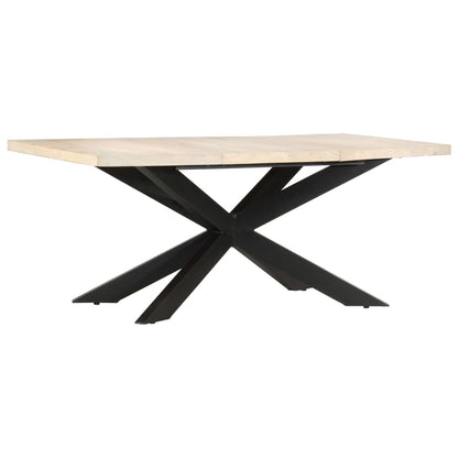 Tavolo da Pranzo 180x90x76 cm in Massello di Mango Sbiancato | homemem39