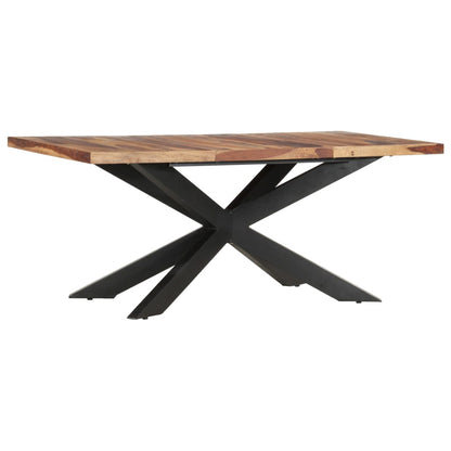 vidaXL Tavolo da Pranzo 180x90x76 cm in Legno Massello di Sheesham