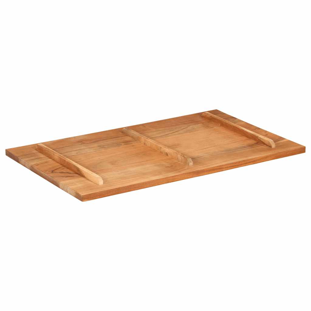 Piano Tavolo in Legno Massello di Acacia 25-27 mm 60x100 cm | homemem39