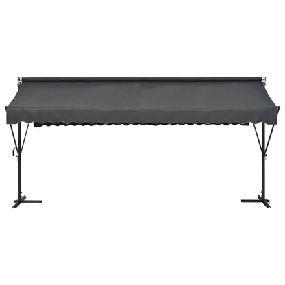 Tenda Parasole con Piedistallo 500x300 cm Antracite | homemem39