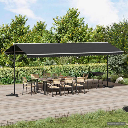 Tenda Parasole con Piedistallo 600x300 cm Antracite