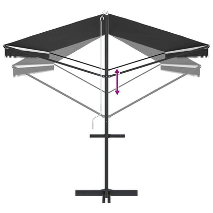 Tenda Parasole con Piedistallo 600x300 cm Antracite