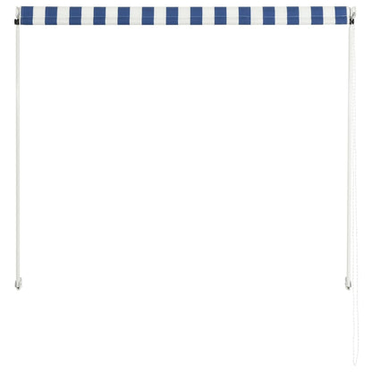 Tenda da Sole Retrattile 100x150 cm Blu e Bianco