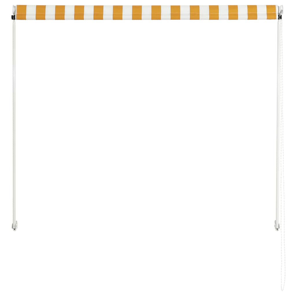 Tenda da Sole Retrattile 100x150 cm Giallo e Bianco - homemem39