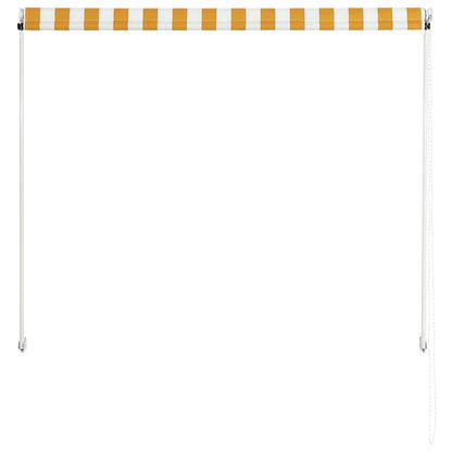 Tenda da Sole Retrattile 100x150 cm Giallo e Bianco - homemem39