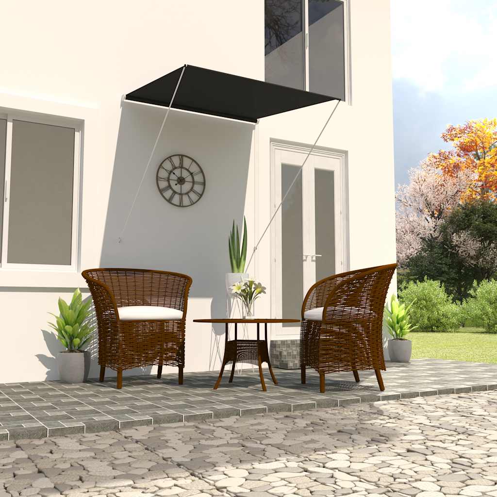 Tenda da Sole Retrattile 100x150 cm Antracite - homemem39