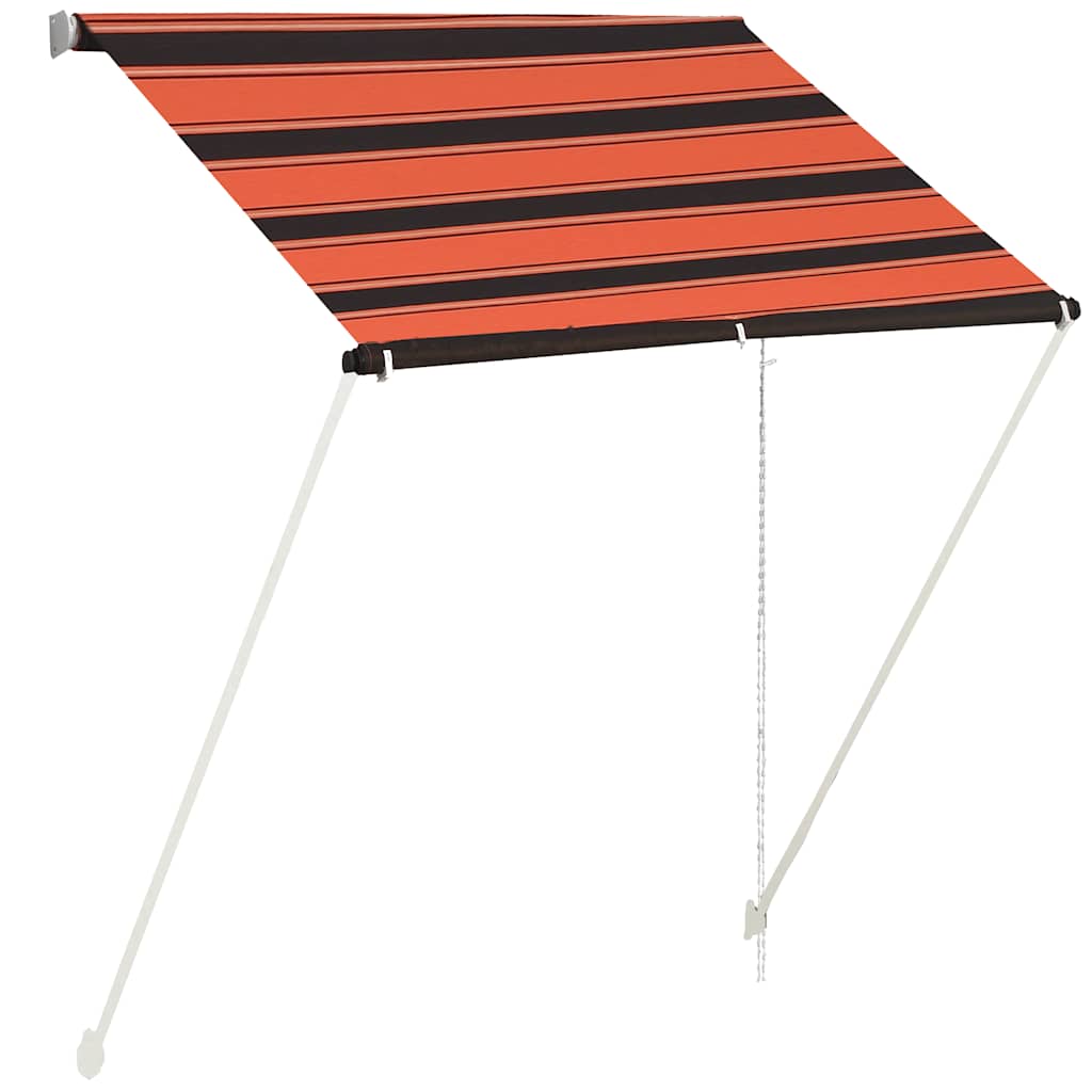 Tenda da Sole Retrattile 150x150 cm Arancione e Marrone - homemem39