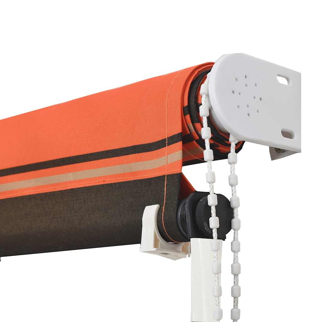 Tenda da Sole Retrattile 400x150 cm Arancione e Marrone