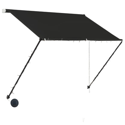 Tenda da Sole Retrattile con LED 100x150 cm Antracite | homemem39