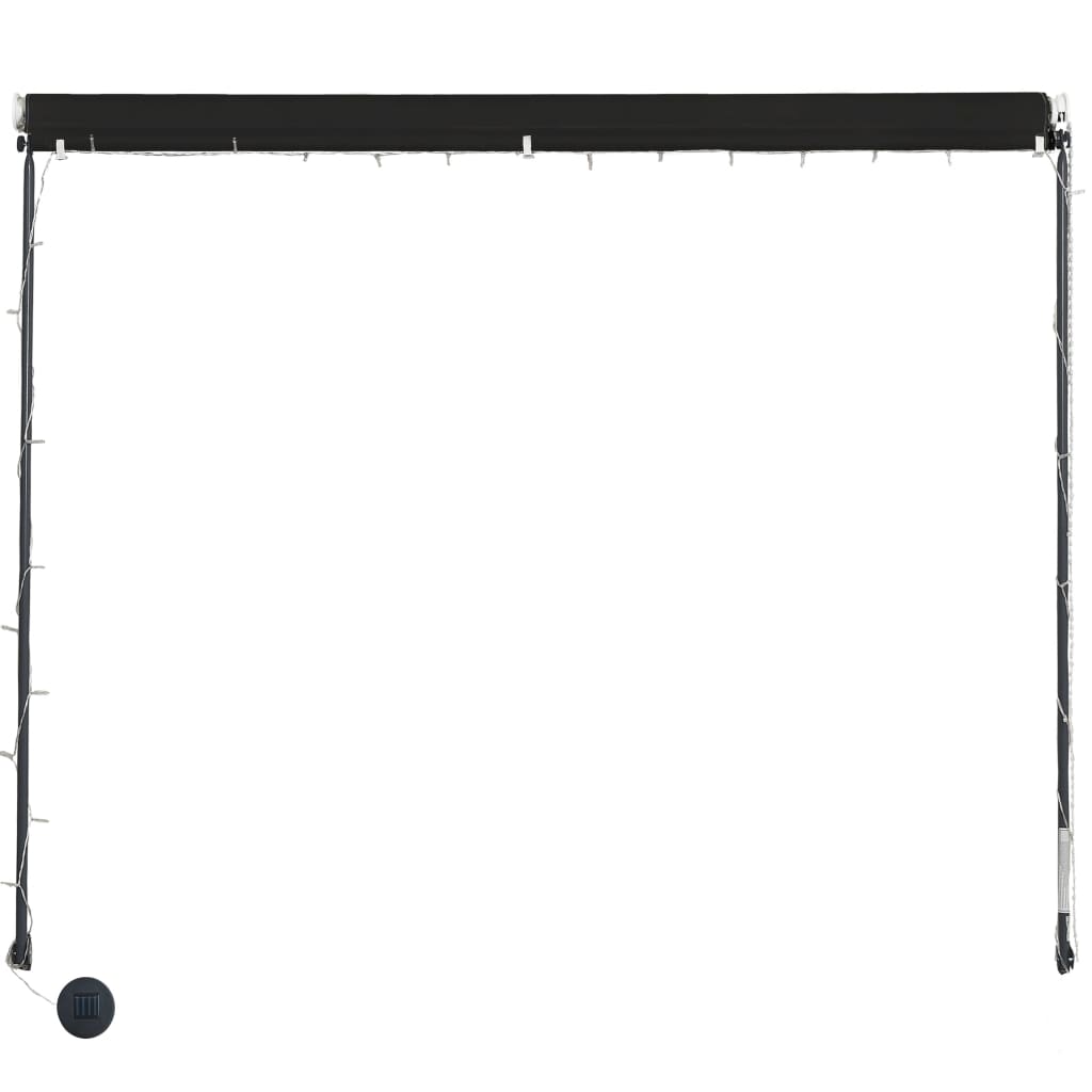 Tenda da Sole Retrattile con LED 100x150 cm Antracite | homemem39