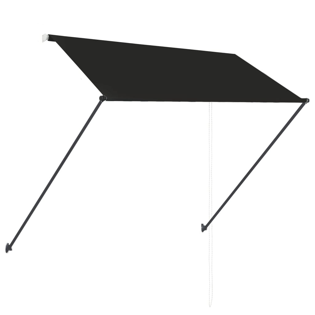 Tenda da Sole Retrattile con LED 250x150 cm Antracite