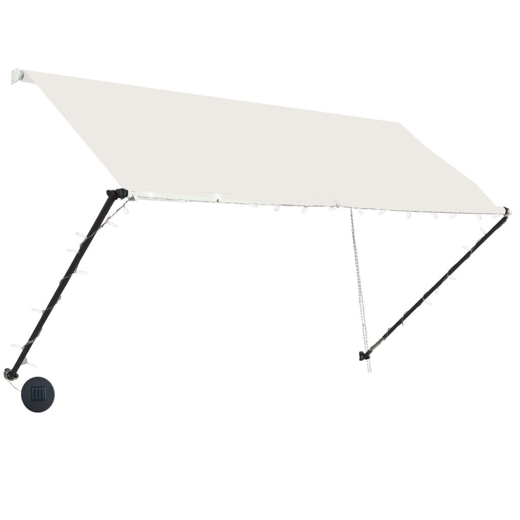 Tenda da Sole Retrattile con LED 250x150 cm Crema