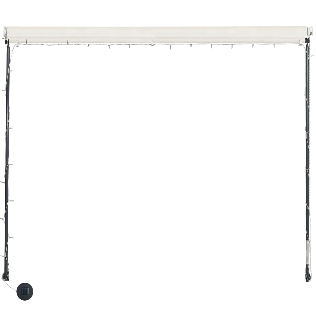 Tenda da Sole Retrattile con LED 250x150 cm Crema