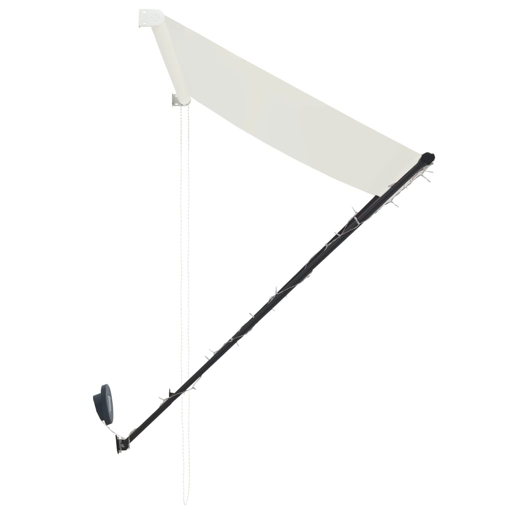 Tenda da Sole Retrattile con LED 250x150 cm Crema