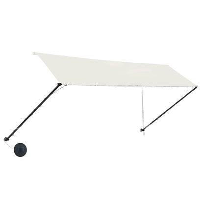 Tenda da Sole Retrattile con LED 350x150 cm Crema