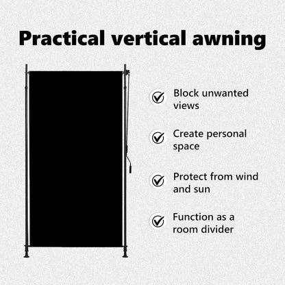 Tenda a Rullo per Esterni 120x270 cm Antracite - homemem39