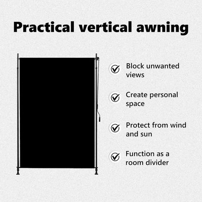 Tenda a Rullo per Esterni 150x270 cm Antracite - homemem39