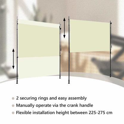 Tenda a Rullo per Esterni 200x270 cm Crema - homemem39