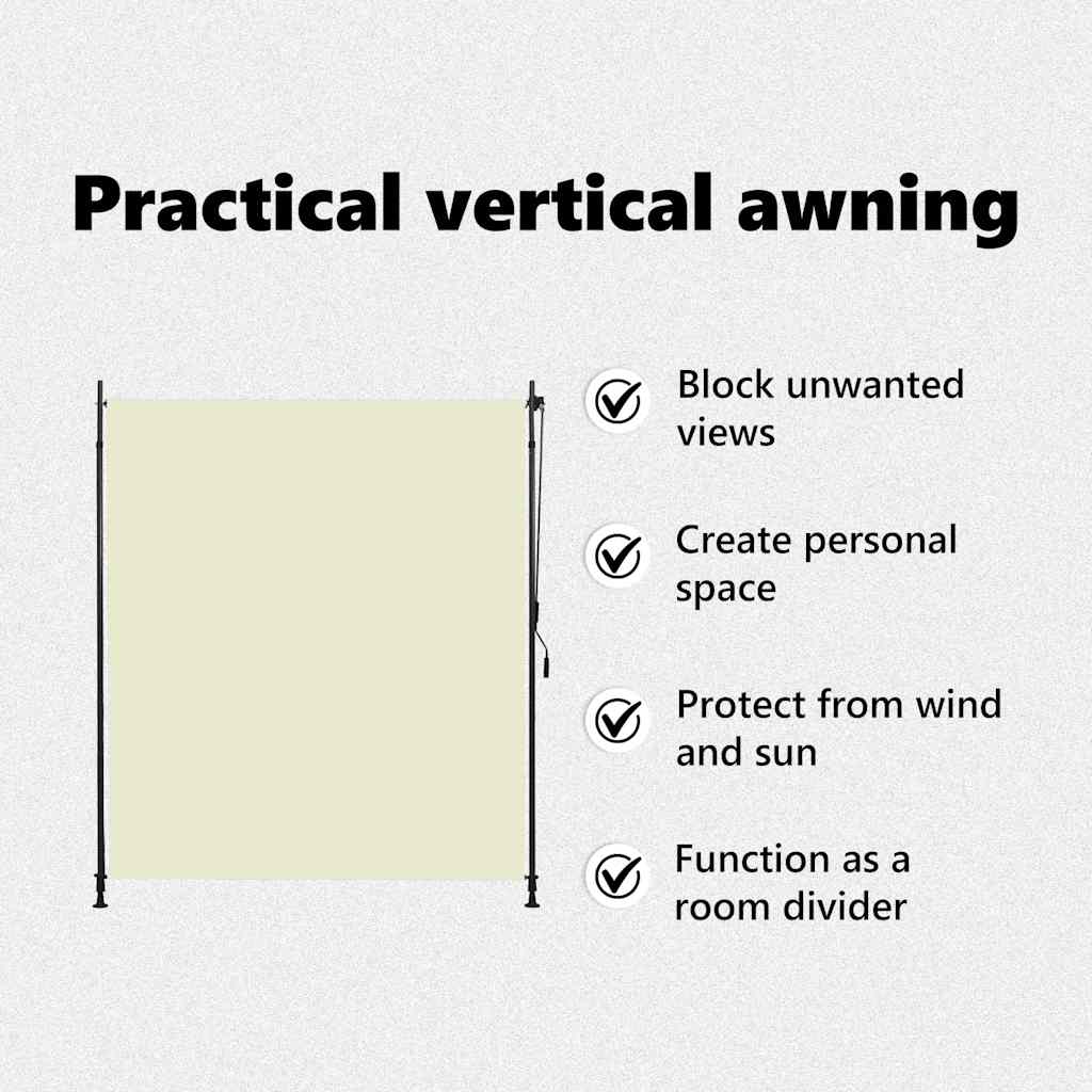 Tenda a Rullo per Esterni 200x270 cm Crema - homemem39