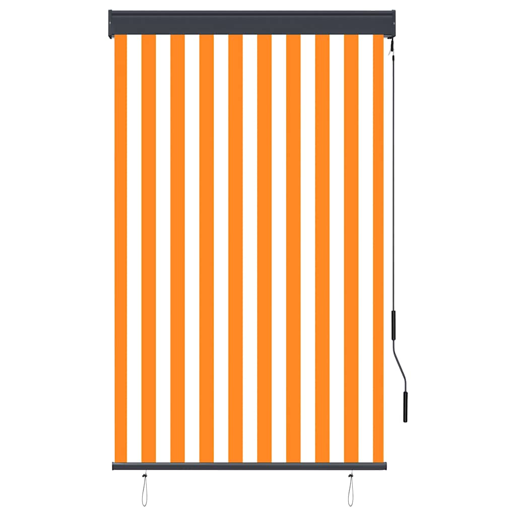 Tenda a Rullo per Esterni 100x250 cm Bianca e Arancione