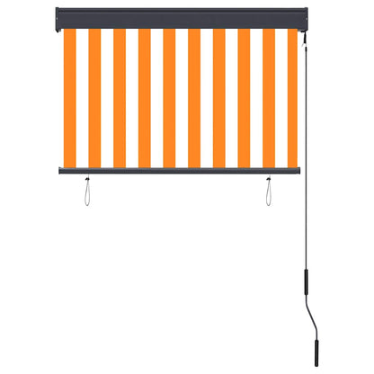 Tenda a Rullo per Esterni 100x250 cm Bianca e Arancione