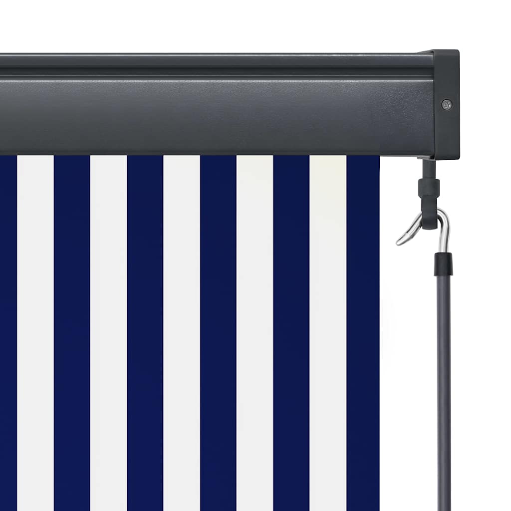 Tenda a Rullo per Esterni 160x250 cm Blu e Bianca