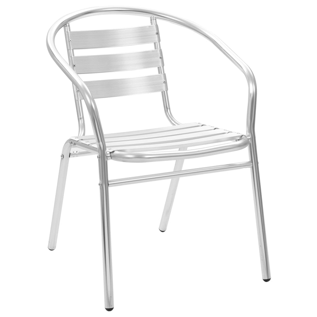 Set da Pranzo da Giardino 5 pz in Alluminio Argento | homemem39