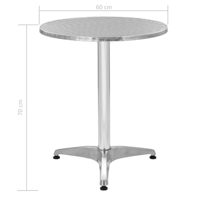 Set da Pranzo da Giardino 5 pz in Alluminio Argento | homemem39