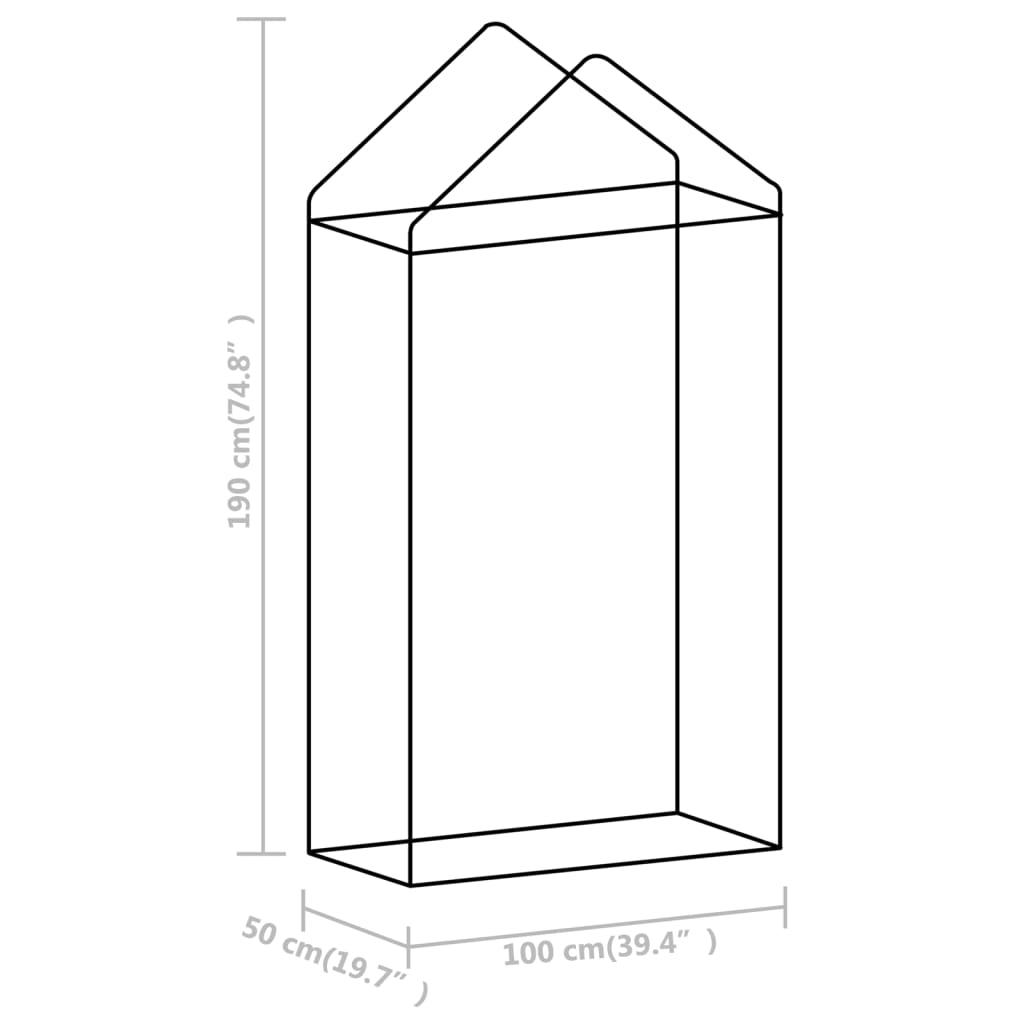 Serra con Struttura in Acciaio 0,5 m² 1x0,5x1,9 m - homemem39