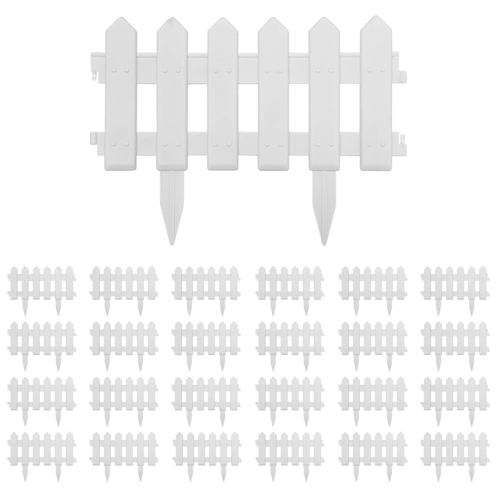 Bordi per Prato 25 pz Bianchi 10 m in PP - homemem39